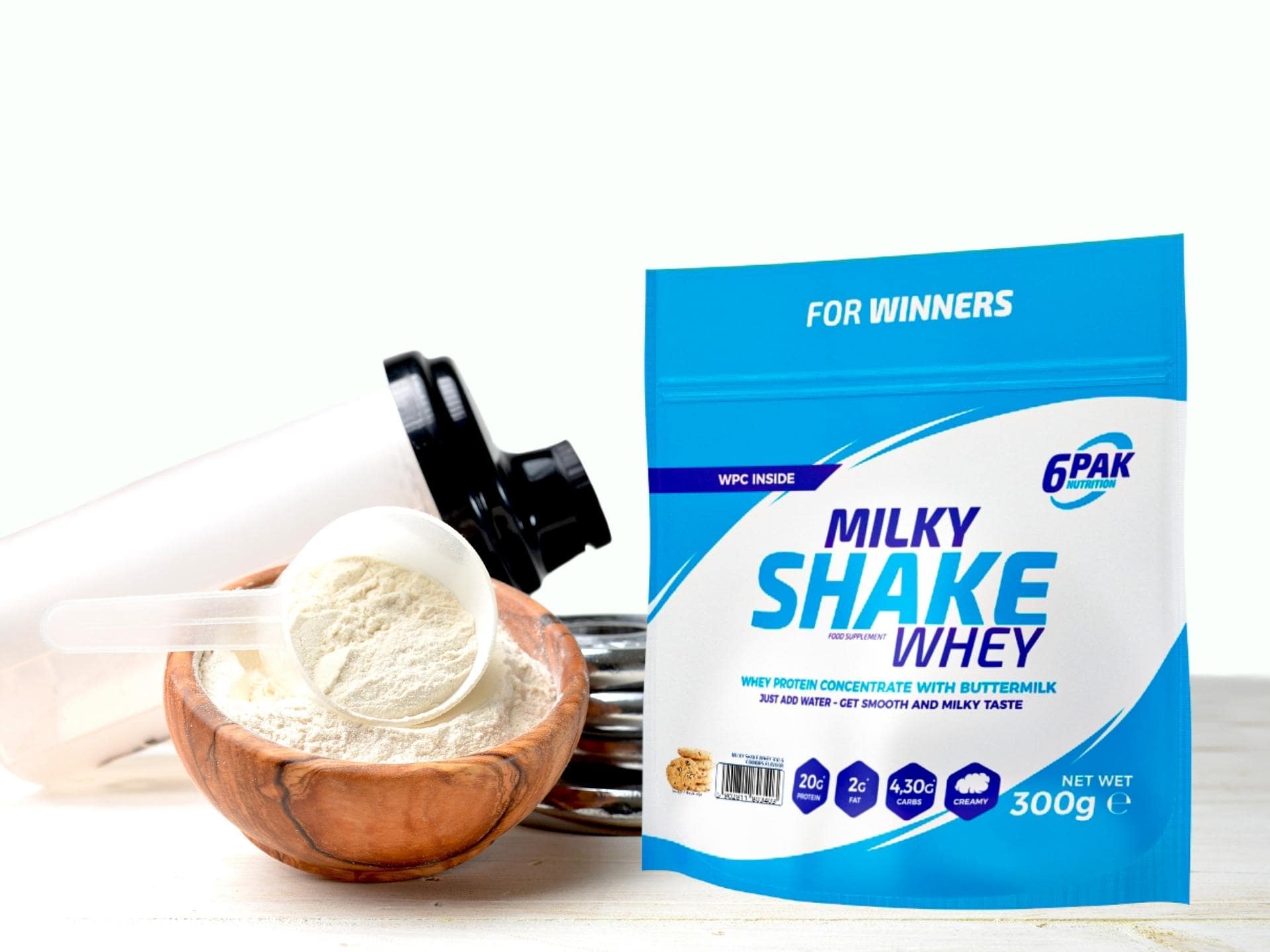 Super kreminis baltyminis papildas su WPC pasukomis