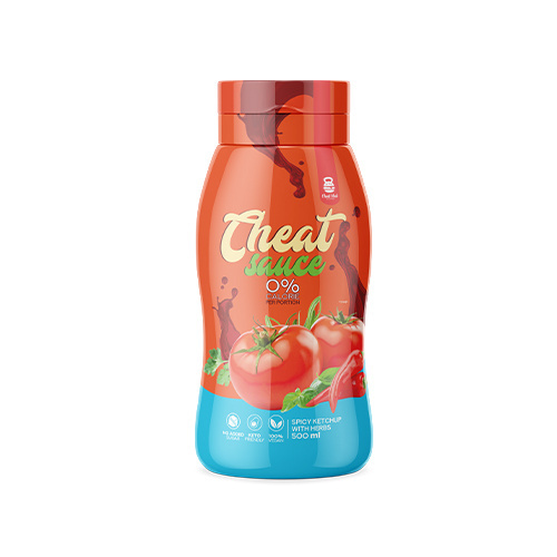 Cheat Meal Nutrition Sauce 0% (Sos zero kalorii) - 500ml - Aštrusis kečupas su žolelėmis IŠPARDAVIMAS