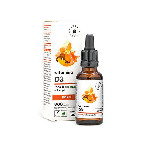 AURA HERBALS Vitamin D3 2000 IU 50mcg (iš lanolino) - 30ml