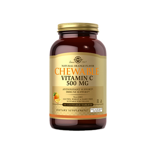 SOLGAR Chewable Vitamin C 500mg - Orange - 90 pastilek do ssania - Vitamina C