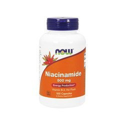 NOW Niacinamide 500mg (Vitamino B3 - Niacyna) - 100caps